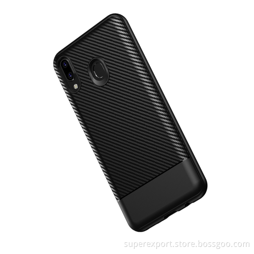 Carbon Fiber Pattern TPU Phone Case for Samsung M20